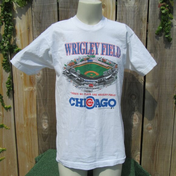 Vintage 1993 Chicago Cubs There's No Place Like Wrigley Field Shirt Size Large - Picture 1 of 7